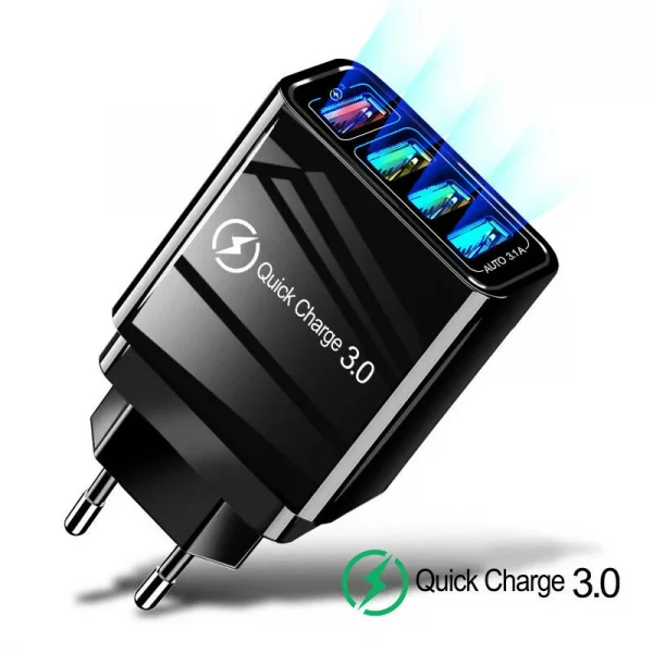 QC3.0 Fast Quick Charge 4 USB Ports Hub Wall Charger Power Adapter - Image 2