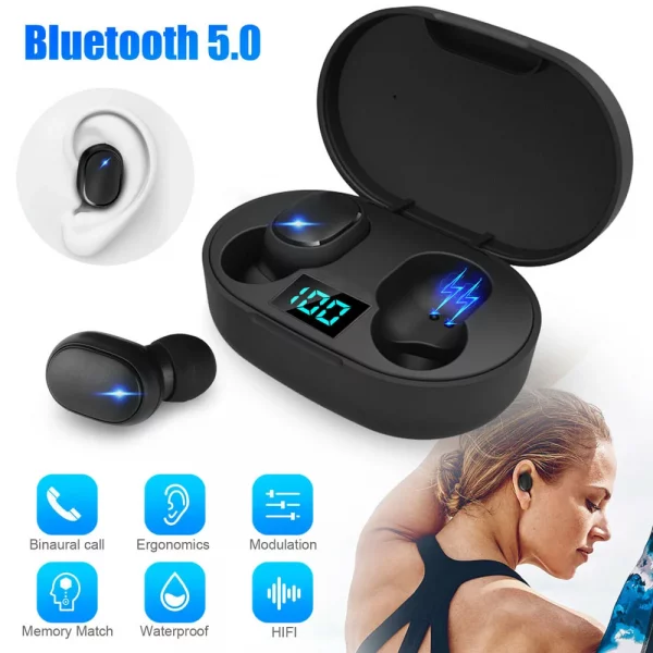 Mini New E6S TWS Stereo Airdots Headset Bluetooth 5.0 Earphone Headphone Earbuds