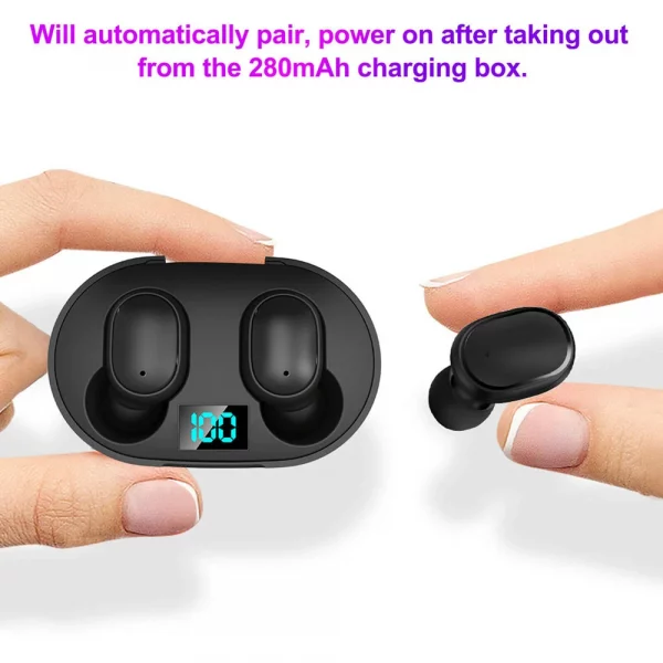 Mini New E6S TWS Stereo Airdots Headset Bluetooth 5.0 Earphone Headphone Earbuds - Image 4