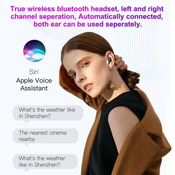 Mini New E6S TWS Stereo Airdots Headset Bluetooth 5.0 Earphone Headphone Earbuds - Image 7