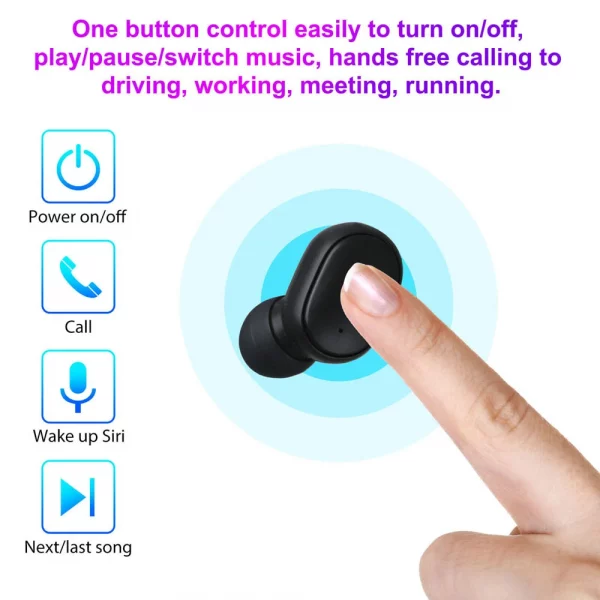 Mini New E6S TWS Stereo Airdots Headset Bluetooth 5.0 Earphone Headphone Earbuds - Image 8